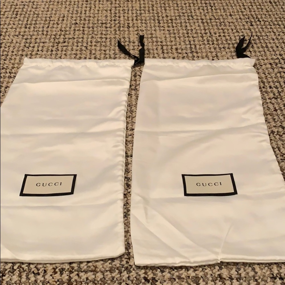 Gucci silk dust bags